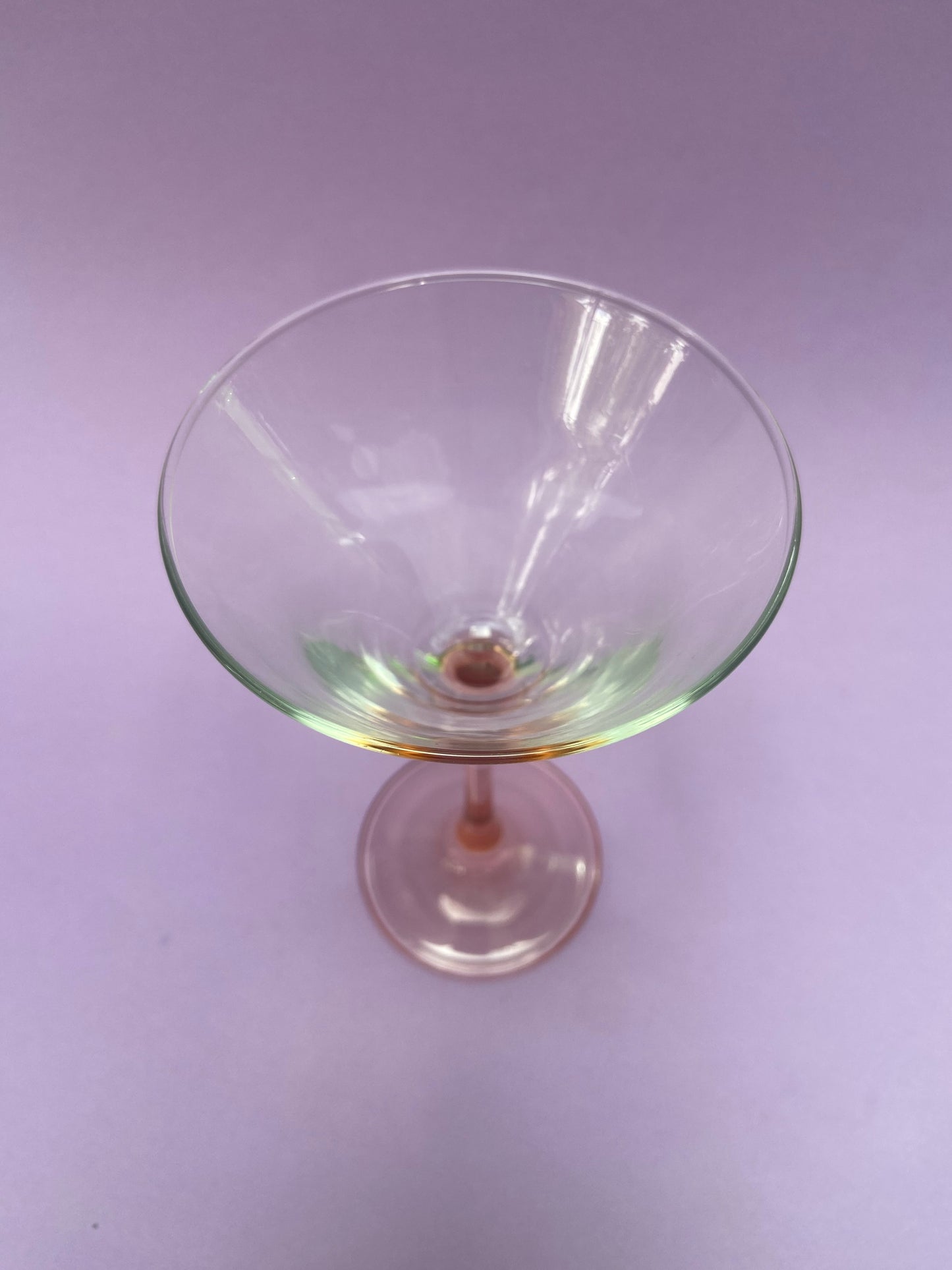 PINK Stemmed Martini Glass