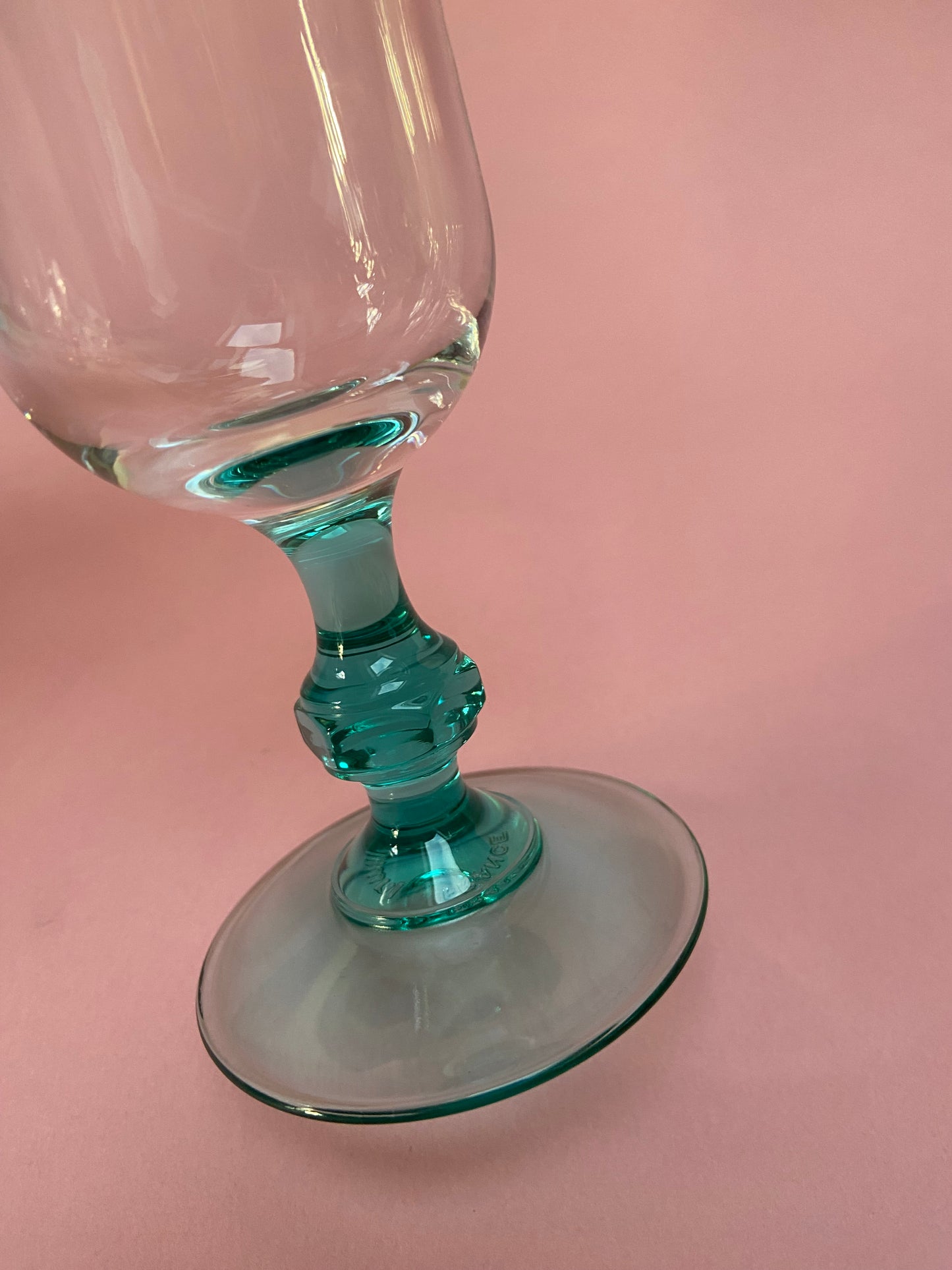 LUMINARC stemmed glass with turquoise foot