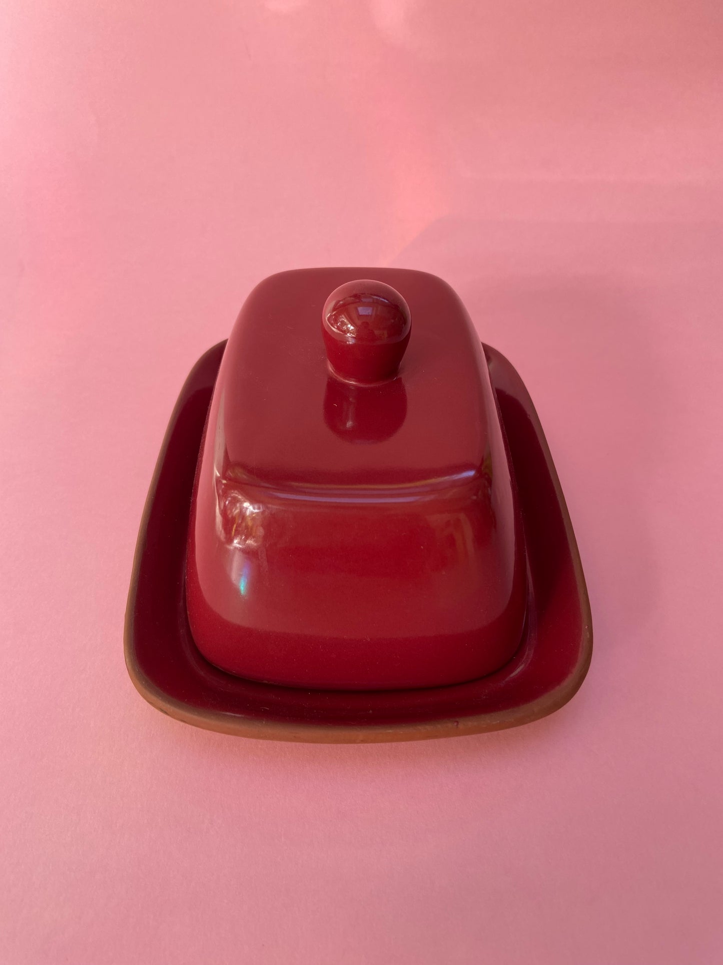 Beurrier en grès ROUGE BORDEAUX