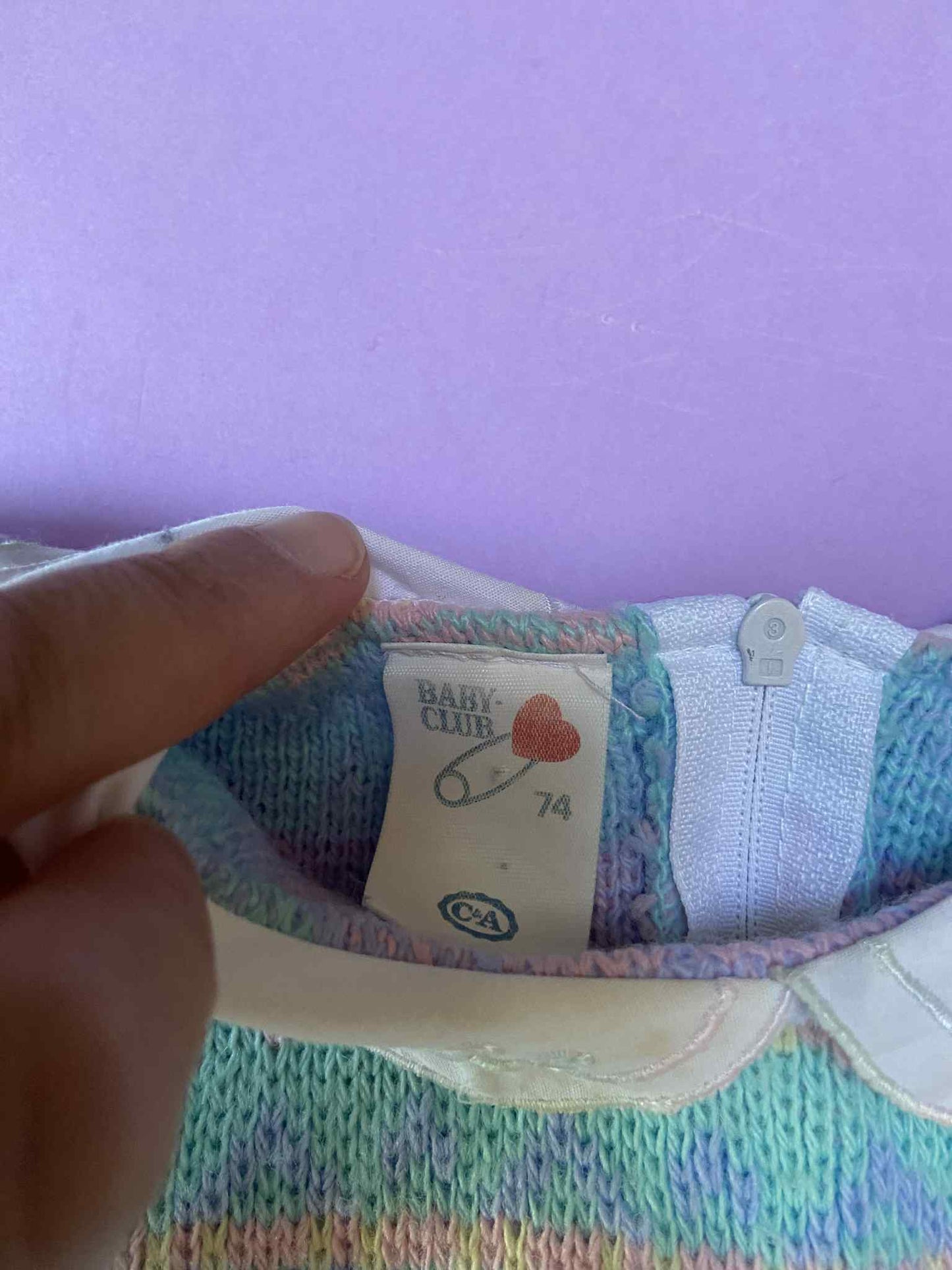 Combi maille vintage PASTEL bébé