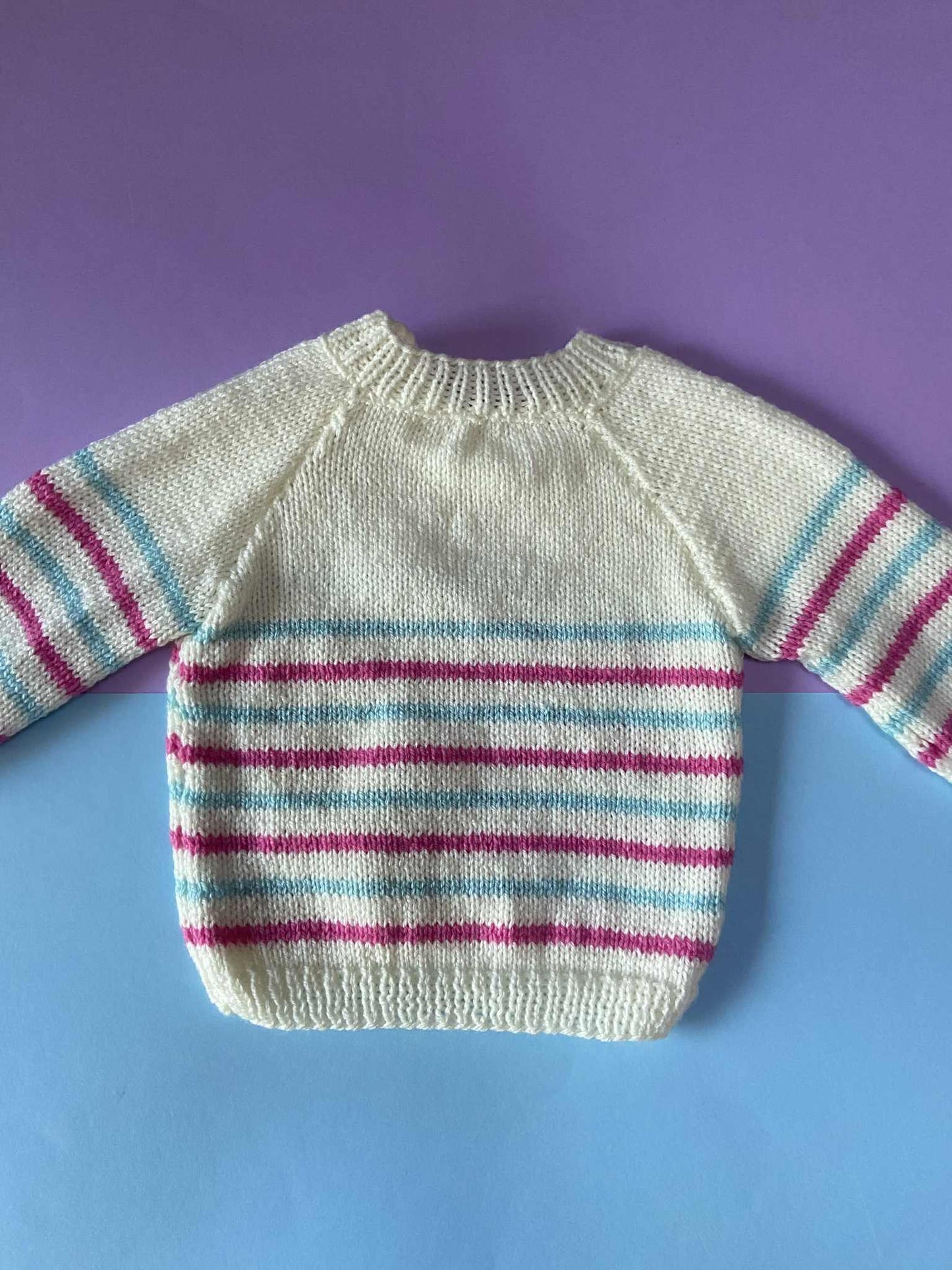 Pull maille vintage RAYURES pastel