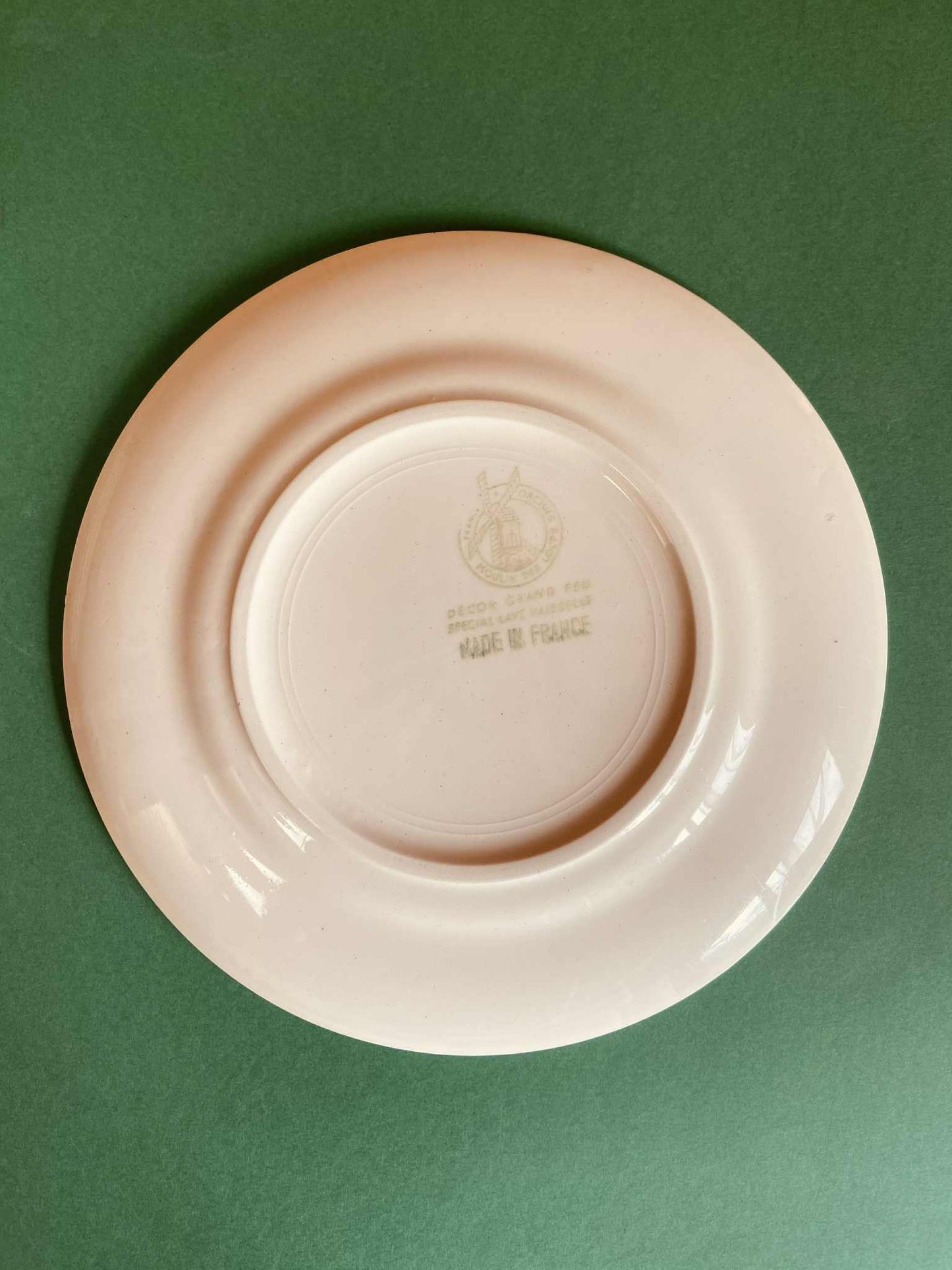 Assiette plate Moulin des Loups décor GRAND FEU