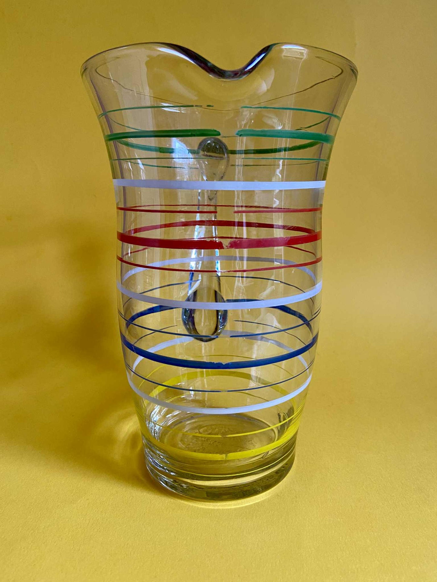 Ensemble carafe et verres assortis LIGNES COULEURS PRIMAIRES