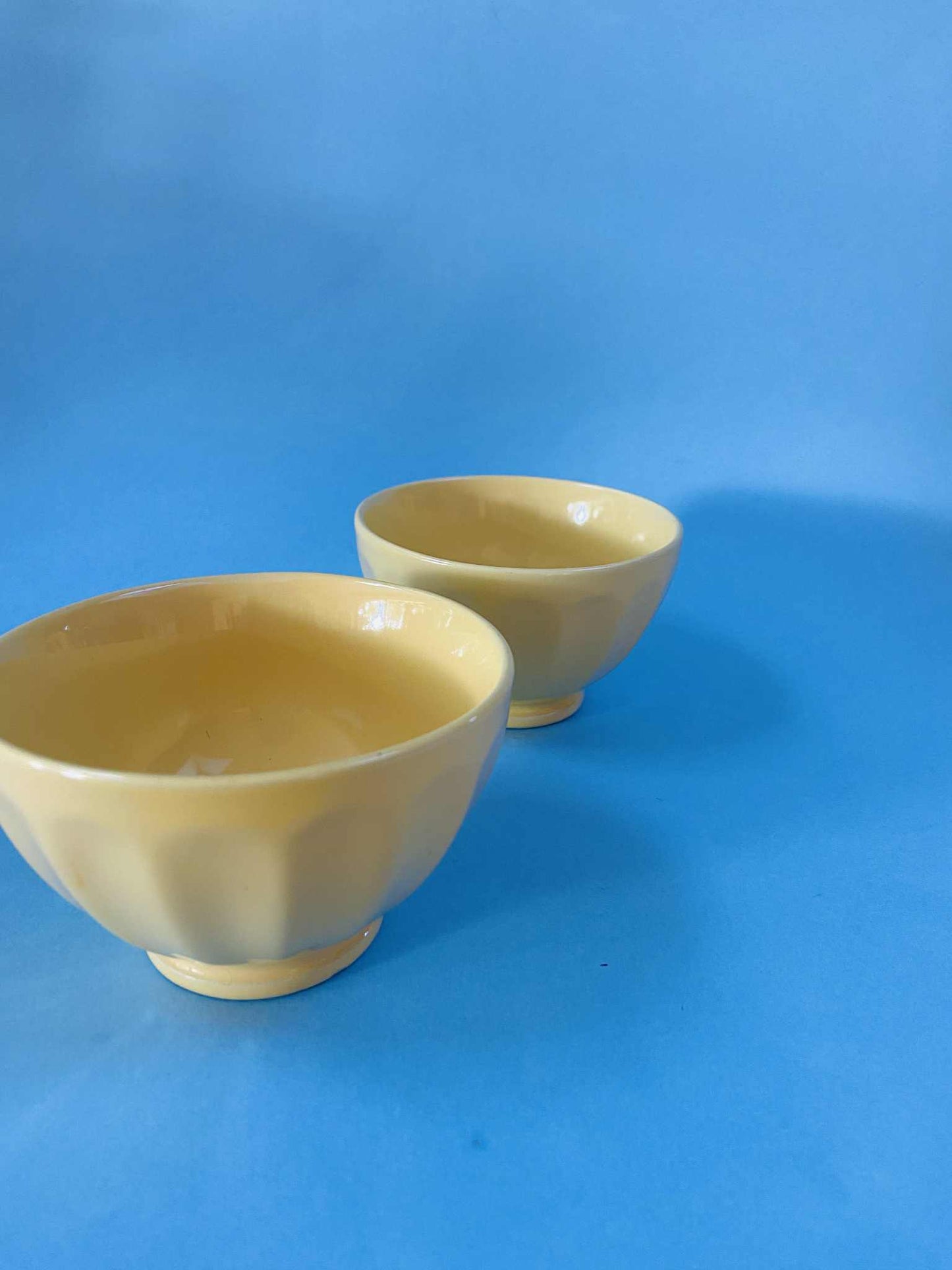 Duo petits bols côtelés jaunes AFIBEL