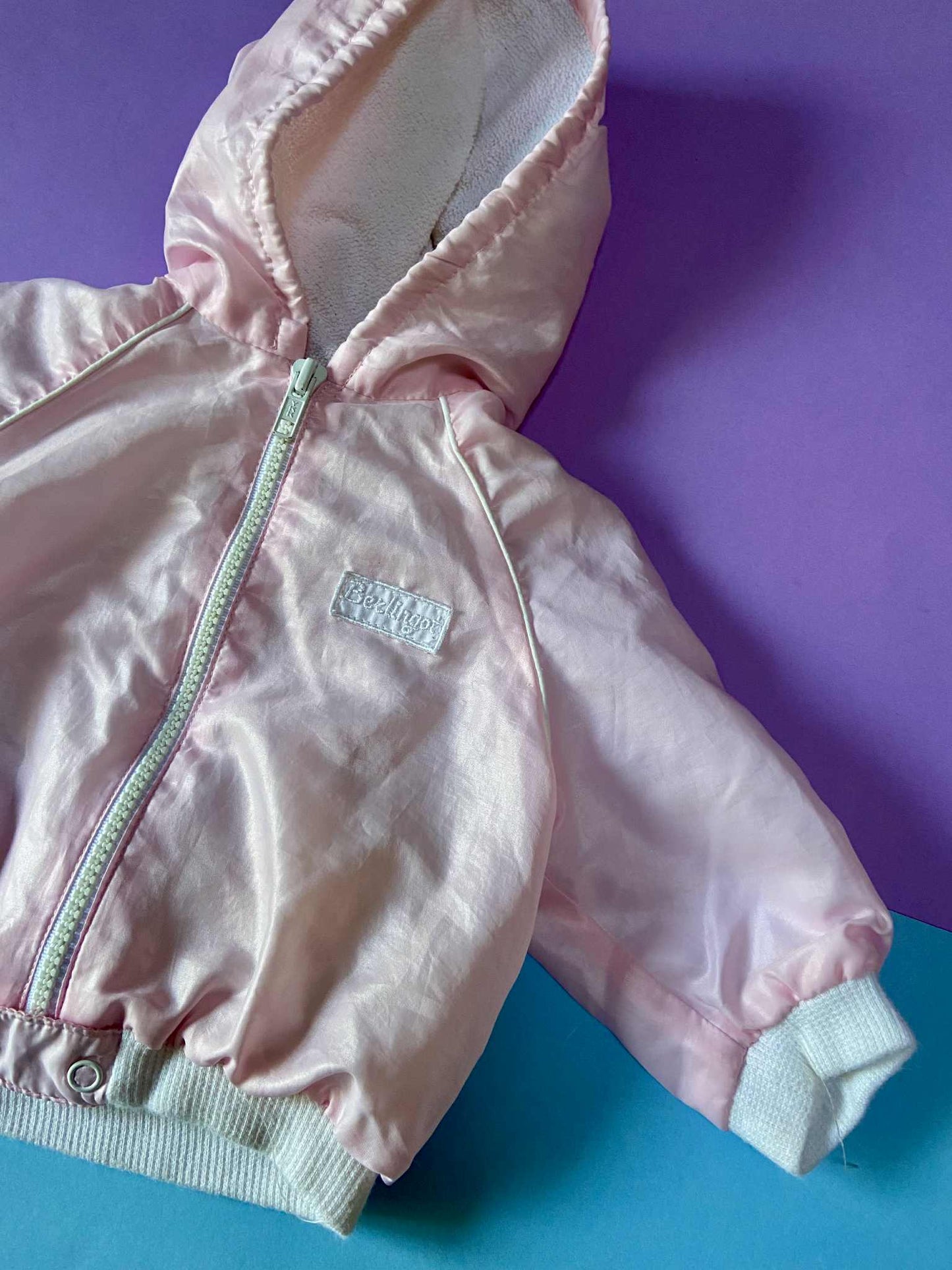Manteau bébé vintage ROSE PASTEL