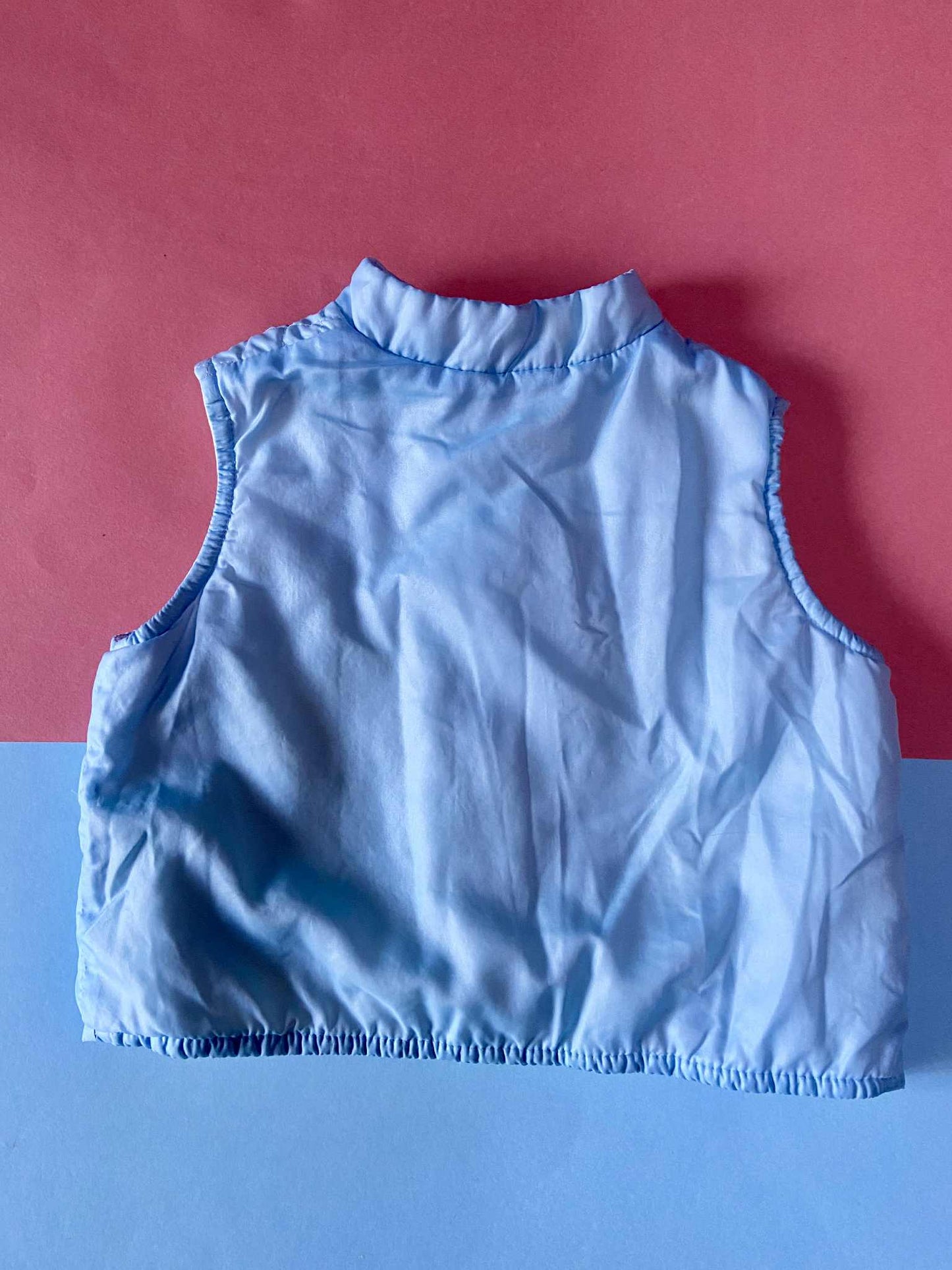 Gilet sans manches vintage BLEU CIEL