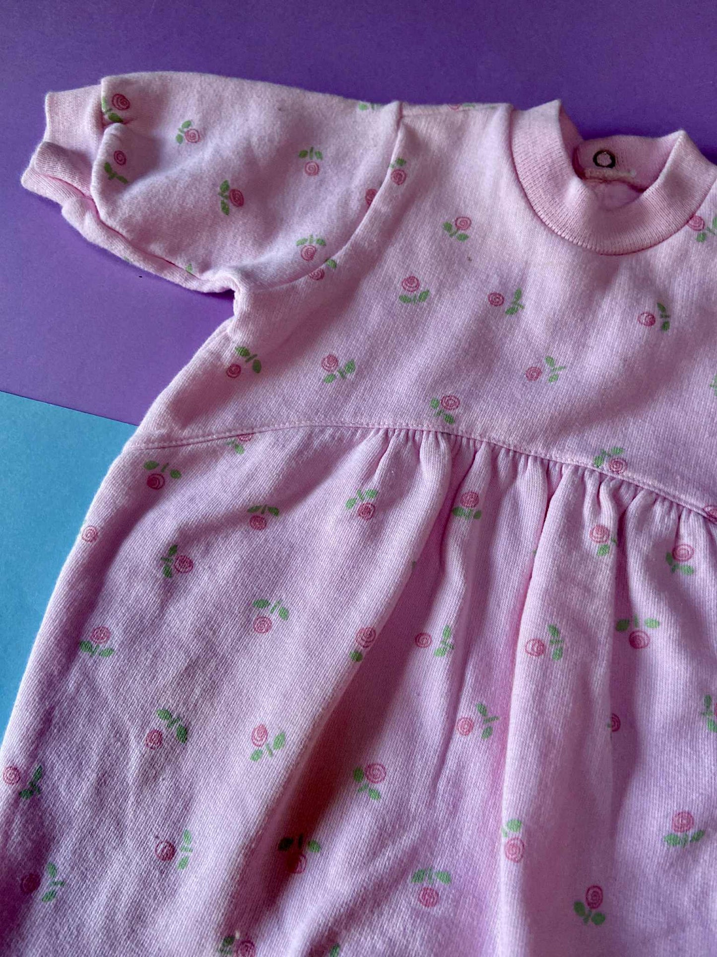 Pyjama vintage FLEURS ROSES