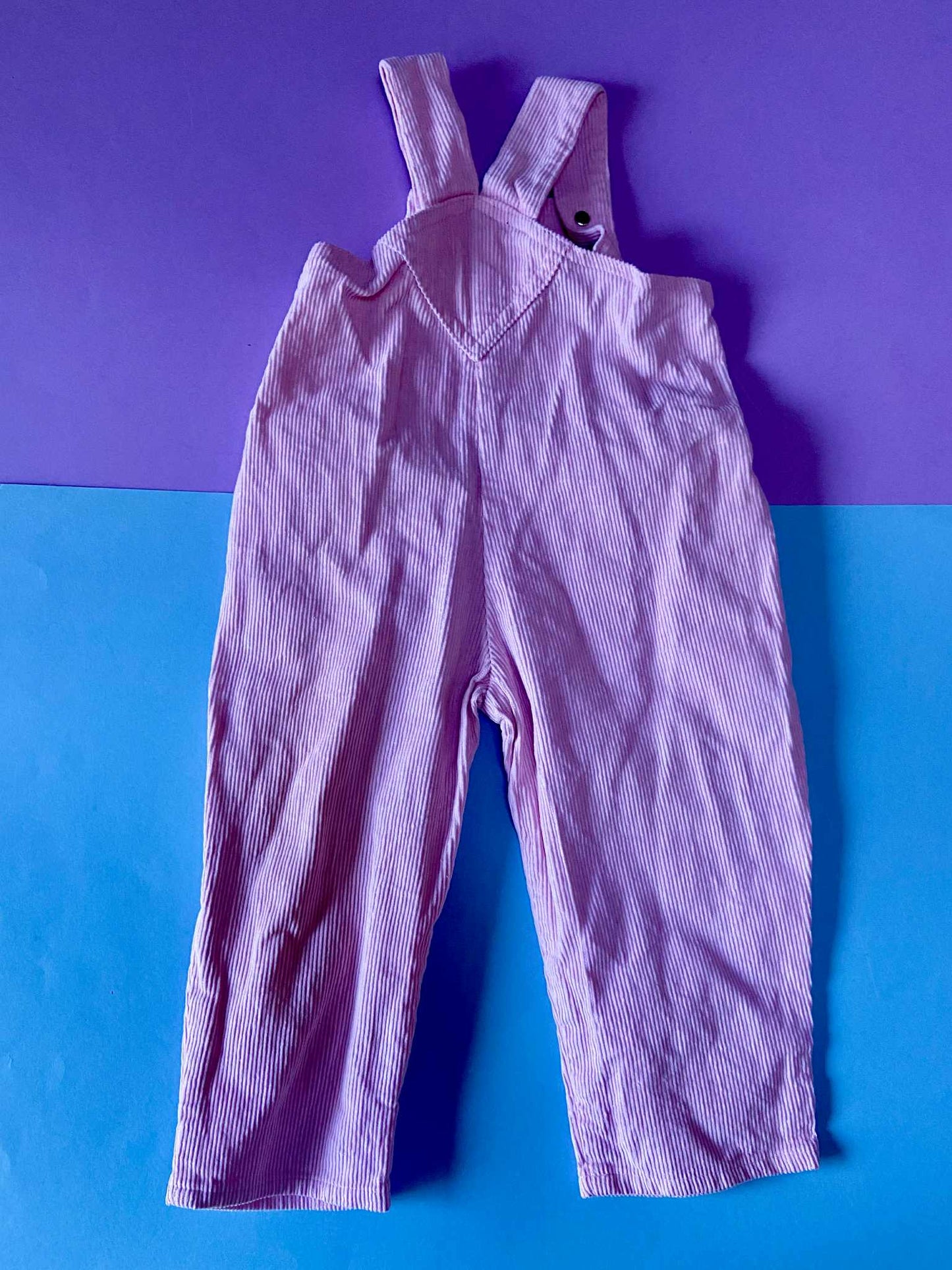 Salopette velours côtelé ROSE BONBON