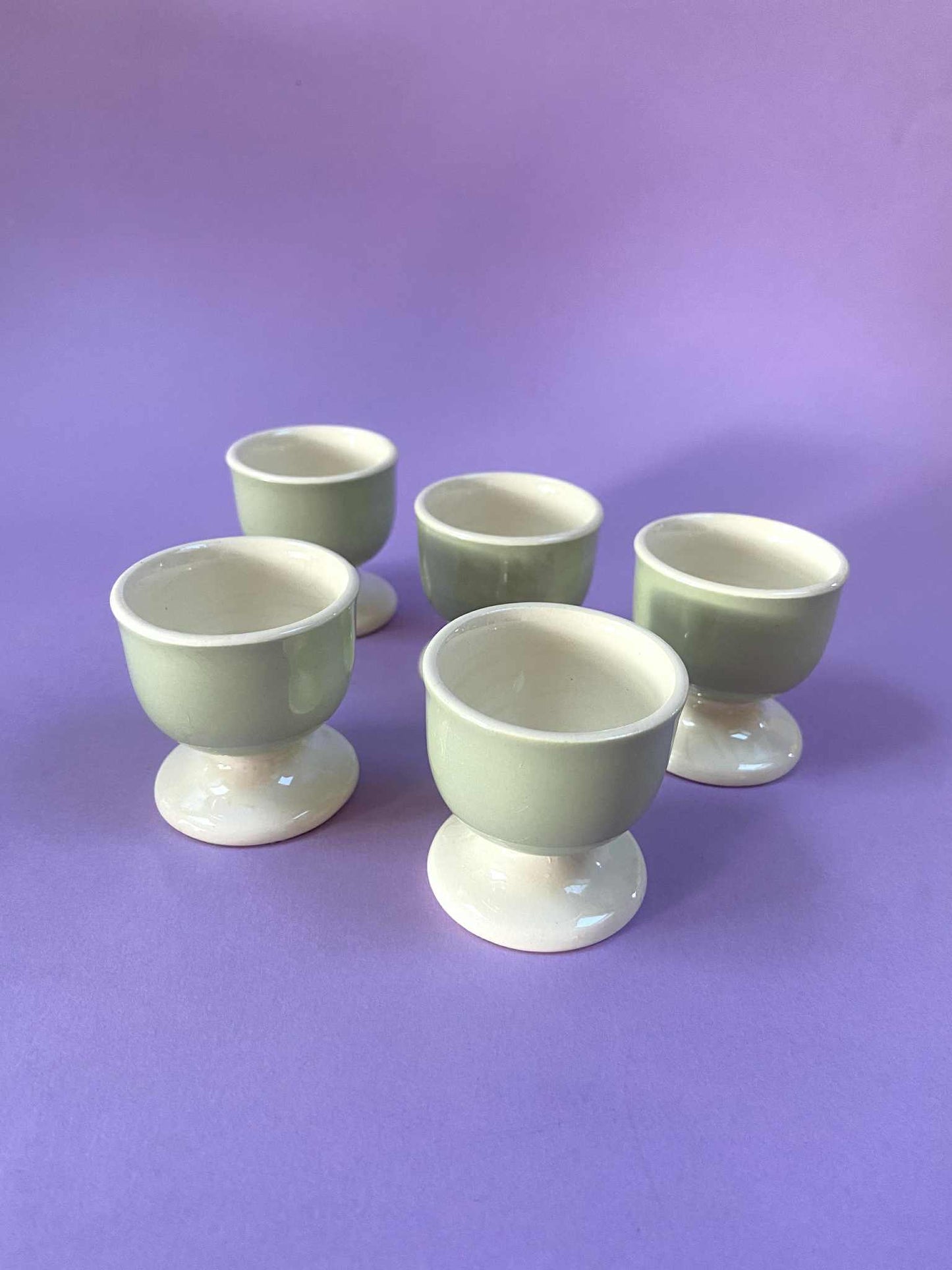 Lot 5 coquetiers céramique CELADON