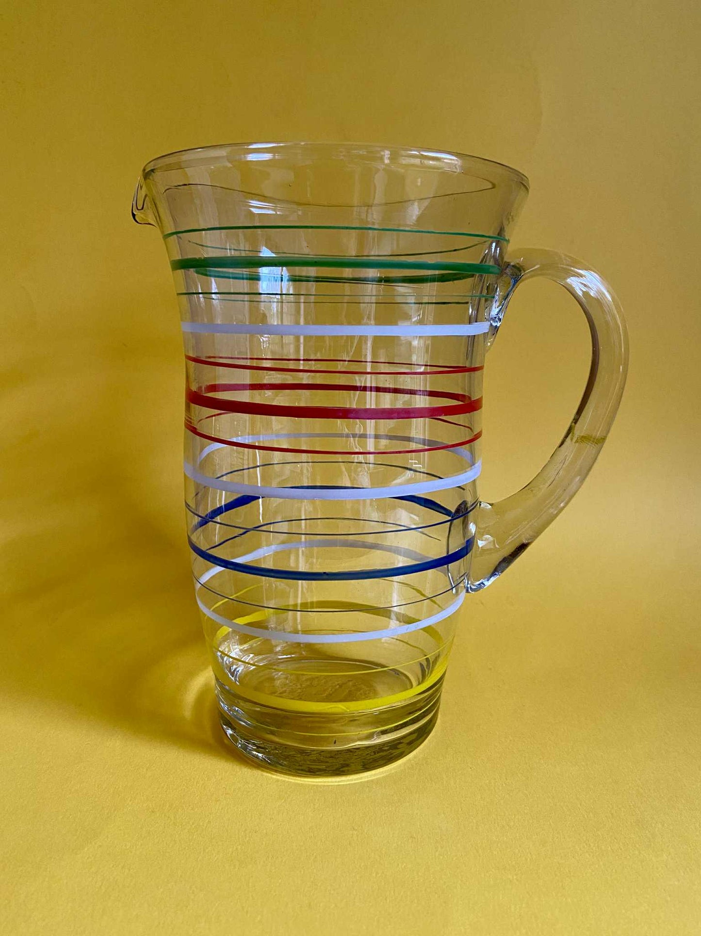 Ensemble carafe et verres assortis LIGNES COULEURS PRIMAIRES