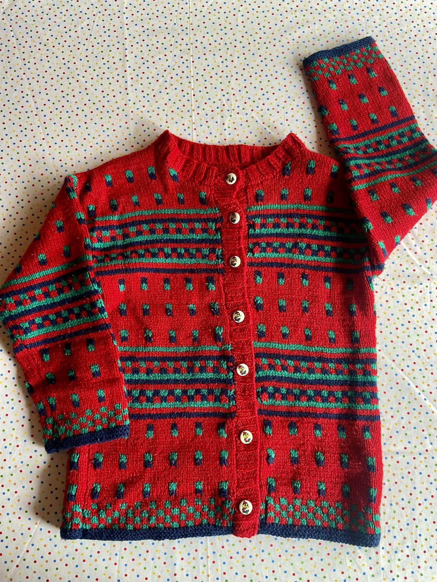 Gilet maille vintage DOTS