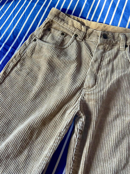 Pantalon vintage velours côtelé BEIGE